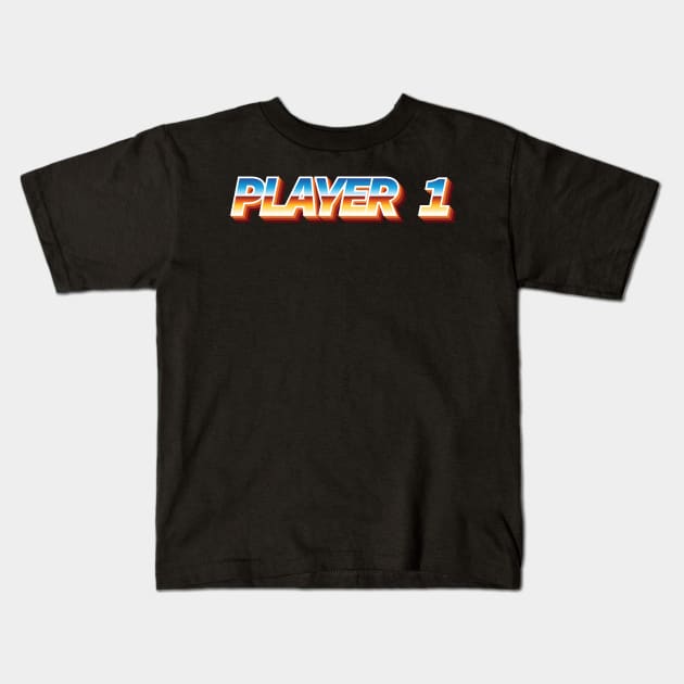 Player 1 Kids T-Shirt by Sthickers